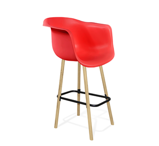 Барный стул SHT-ST31/S94 (красный/прозрачный лак/черный муар) в Саратове