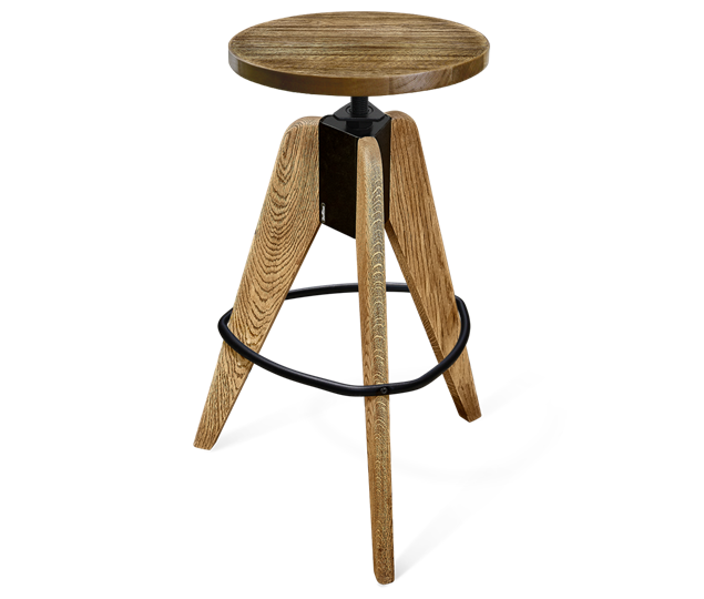 Барный стул SHT-ST29-C12/S92 (ежевичное вино/брашированный коричневый/черный муар) в Саратове - изображение 5