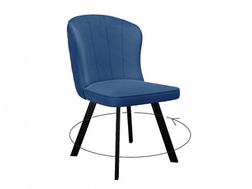 Кухонный стул 219 поворотный, микровелюр B8 blue, ножки черные в Энгельсе