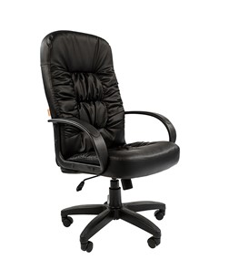 Кресло компьютерное CHAIRMAN 416, экокожа, цвет черный в Саратове - предосмотр