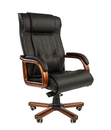 Кресло CHAIRMAN 653 кожа черная в Энгельсе - изображение