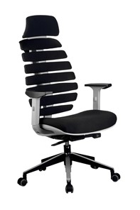 Кресло компьютерное Riva Chair SHARK (Черный/серый) в Саратове