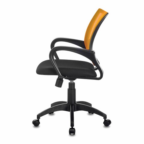 Компьютерное кресло Brabix Fly MG-396 (с подлокотниками, сетка, оранжевое/черное) 532084 в Энгельсе - изображение 3