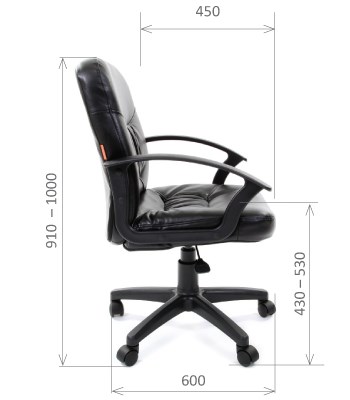 Офисное кресло CHAIRMAN 651 ЭКО коричневое в Саратове - изображение 2