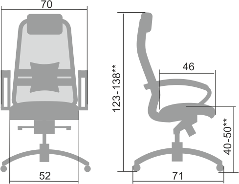 Кресло офисное Samurai S-1.04, темно-коричневый в Саратове - изображение 1