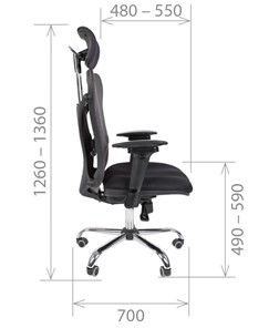 Офисное кресло CHAIRMAN 769, ткань TW 12, цвет черный в Саратове - предосмотр 2