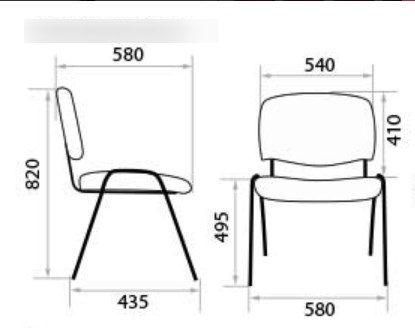 Офисный стул Iso black С6 в Саратове - изображение 1