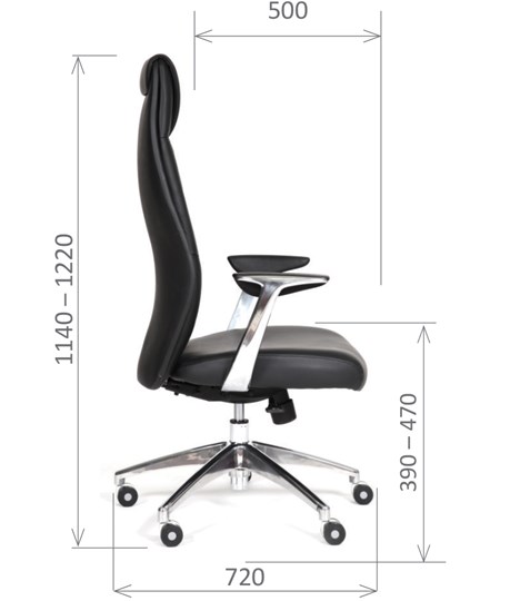 Офисное кресло CHAIRMAN Vista Экокожа премиум черная в Саратове - изображение 2