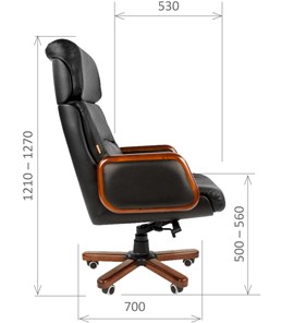 Офисное кресло CHAIRMAN 417 кожа черная в Саратове - предосмотр 2