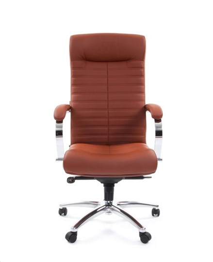 Компьютерное кресло CHAIRMAN 480 Экокожа Terra 111 (коричневая) в Саратове - изображение 1
