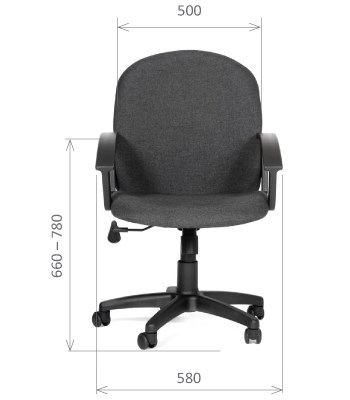 Компьютерное кресло CHAIRMAN 681 Ткань C-3 черное в Балаково - изображение 1