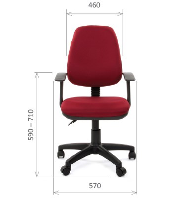 Офисное кресло CHAIRMAN 661 Ткань стандарт 15-11 красная в Саратове - изображение 1