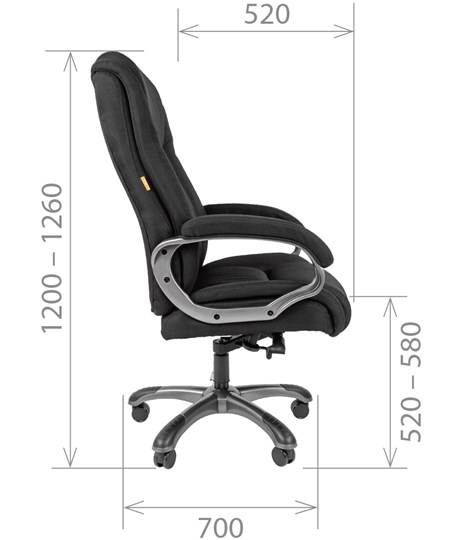 Кресло CHAIRMAN 410 Акриловая ткань SX Черный в Саратове - изображение 2