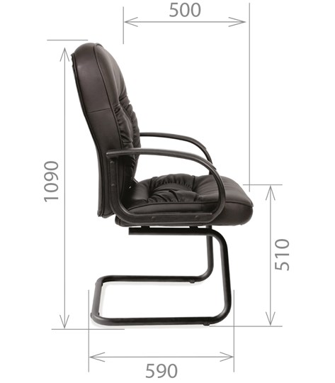 Кресло CHAIRMAN 416V экокожа черная в Саратове - изображение 2