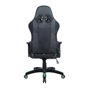 Кресло Brabix GT Carbon GM-120 (две подушки, экокожа, черное/зеленое) 531929 в Энгельсе - предосмотр 3