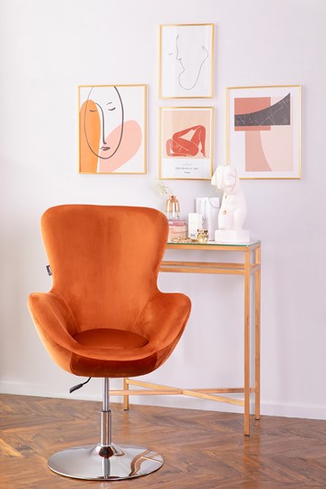 Офисное кресло Беннет-1, Микровелюр оранжевый в Энгельсе - изображение 3