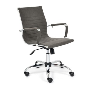 Компьютерное кресло URBAN-LOW флок, серый, арт.14445 в Саратове