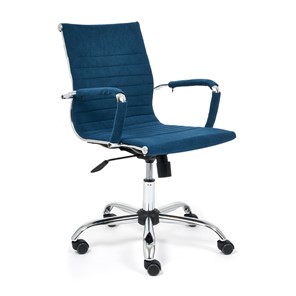 Компьютерное кресло URBAN-LOW флок, синий, арт.14448 в Саратове