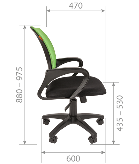 Офисное кресло CHAIRMAN 696 black Сетчатый акрил DW63 темно-серый в Энгельсе - изображение 2