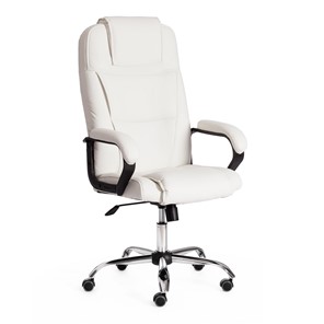 Офисное кресло BERGAMO Хром (22) кож/зам, белый, арт.19400 в Энгельсе