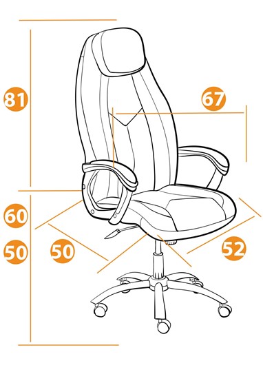 Офисное кресло BOSS Lux, кож/зам, черный, арт.21151 в Саратове - изображение 13