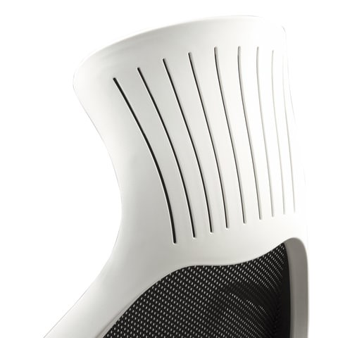 Офисное кресло Brabix Premium Genesis EX-517 (пластик белый, ткань/экокожа/сетка черная) 531573 в Саратове - изображение 8