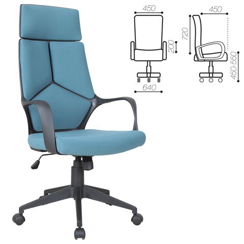 Компьютерное кресло Brabix Premium Prime EX-515 (ткань, голубое) 531568 в Саратове - изображение 1