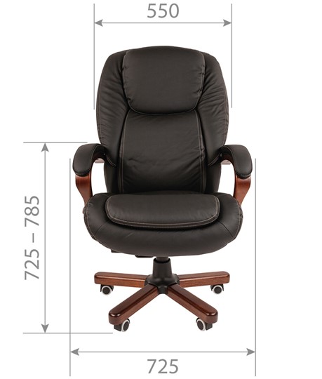 Кресло CHAIRMAN 408 кожа черная в Саратове - изображение 1