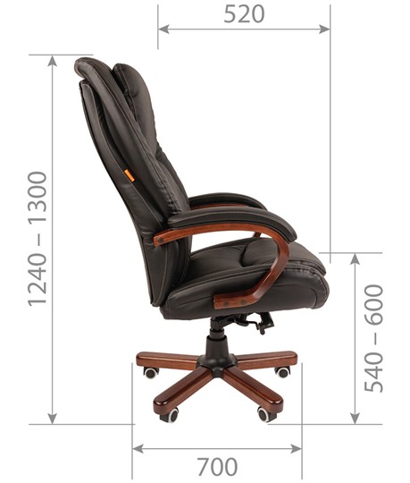 Кресло CHAIRMAN 408 кожа черная в Энгельсе - изображение 2