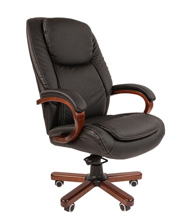 Кресло CHAIRMAN 408 кожа черная в Энгельсе - изображение