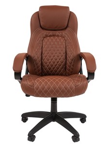 Компьютерное кресло CHAIRMAN 432, экокожа, цвет коричневый в Саратове - предосмотр 3