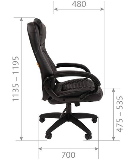 Компьютерное кресло CHAIRMAN 432, экокожа, цвет коричневый в Саратове - изображение 6