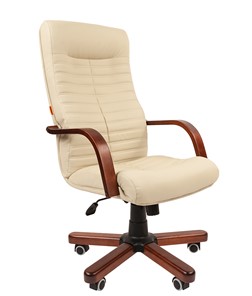 Компьютерное кресло CHAIRMAN 480 WD, экокожа, цвет бежевый в Саратове - предосмотр
