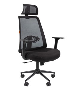 Компьютерное кресло CHAIRMAN 535 BLACK Сетчатый акрил черный / Полиэстер черный в Энгельсе