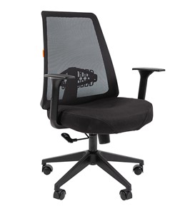 Кресло офисное CHAIRMAN 535 LT Сетчатый акрил черный / Полиэстер черный в Саратове