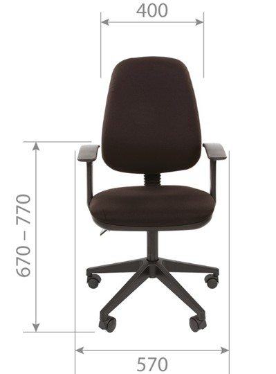 Кресло компьютерное CHAIRMAN 661 Ткань стандарт 15-13 серая в Саратове - изображение 3