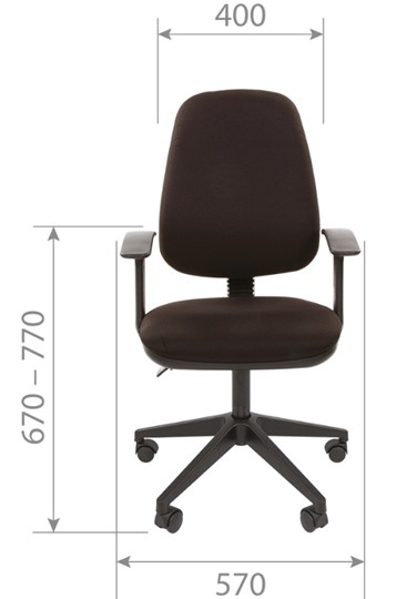 Кресло CHAIRMAN 661 Ткань стандарт 15-21 черная в Балаково - изображение 3