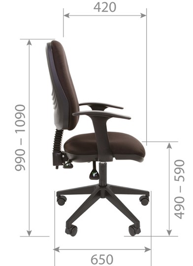 Кресло CHAIRMAN 661 Ткань стандарт 15-21 черная в Саратове - изображение 4
