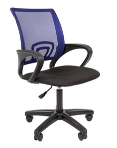 Кресло компьютерное CHAIRMAN 696 black LT, синий в Энгельсе