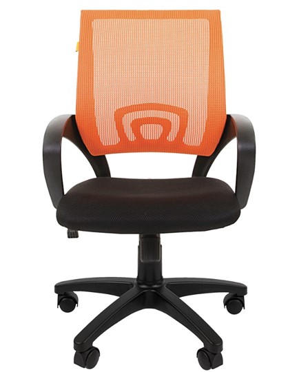 Офисное кресло CHAIRMAN 696 black Сетчатый акрил DW66 оранжевый в Саратове - изображение 4