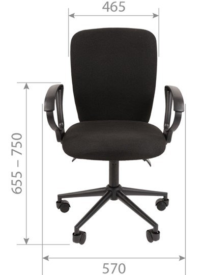 Кресло компьютерное CHAIRMAN 9801 BLACK, черное в Саратове - изображение 3