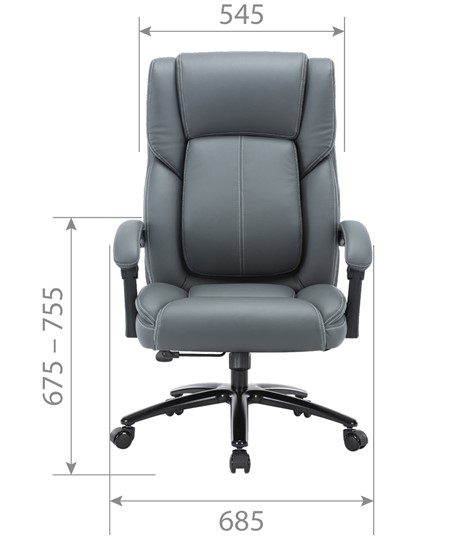 Офисное кресло CHAIRMAN CH415 эко кожа серая в Саратове - изображение 3