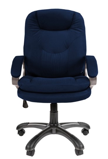 Офисное кресло CHAIRMAN HOME 668, велюр синее в Саратове - изображение 3