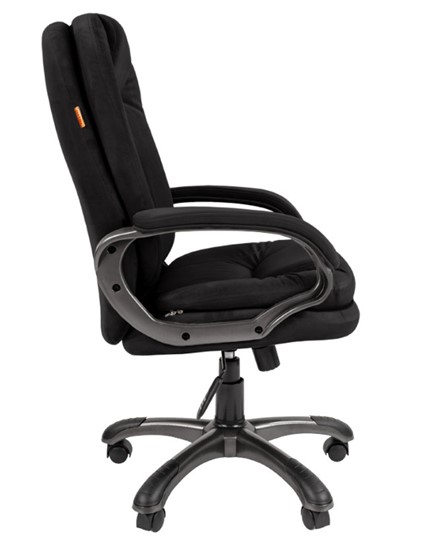 Кресло компьютерное CHAIRMAN HOME 668, велюр черное в Энгельсе - изображение 4