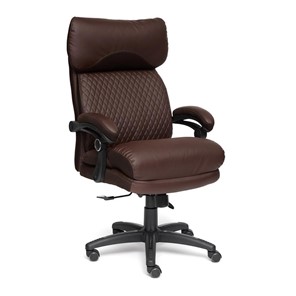Компьютерное кресло CHIEF кож/зам/ткань, коричневый/коричневый стеганный, 36-36/36-36 стеганный/24 арт.13111 в Энгельсе