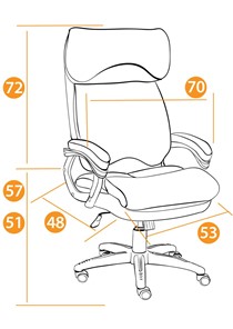 Компьютерное кресло DUKE флок/ткань, серый/серый, 29/TW-12 арт.14039 в Саратове - предосмотр 27