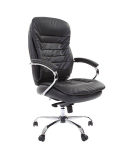 Кресло компьютерное CHAIRMAN 795 кожа, цвет черный в Саратове