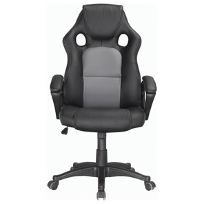 Кресло компьютерное Brabix Rider Plus EX-544 КОМФОРТ (экокожа, черное/серое) 531582 в Саратове - предосмотр