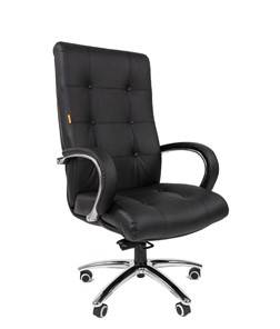 Кресло офисное CHAIRMAN 424 Кожа черная в Энгельсе