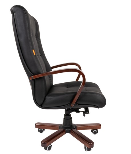 Компьютерное кресло CHAIRMAN 424 WD Кожа черная в Энгельсе - изображение 3